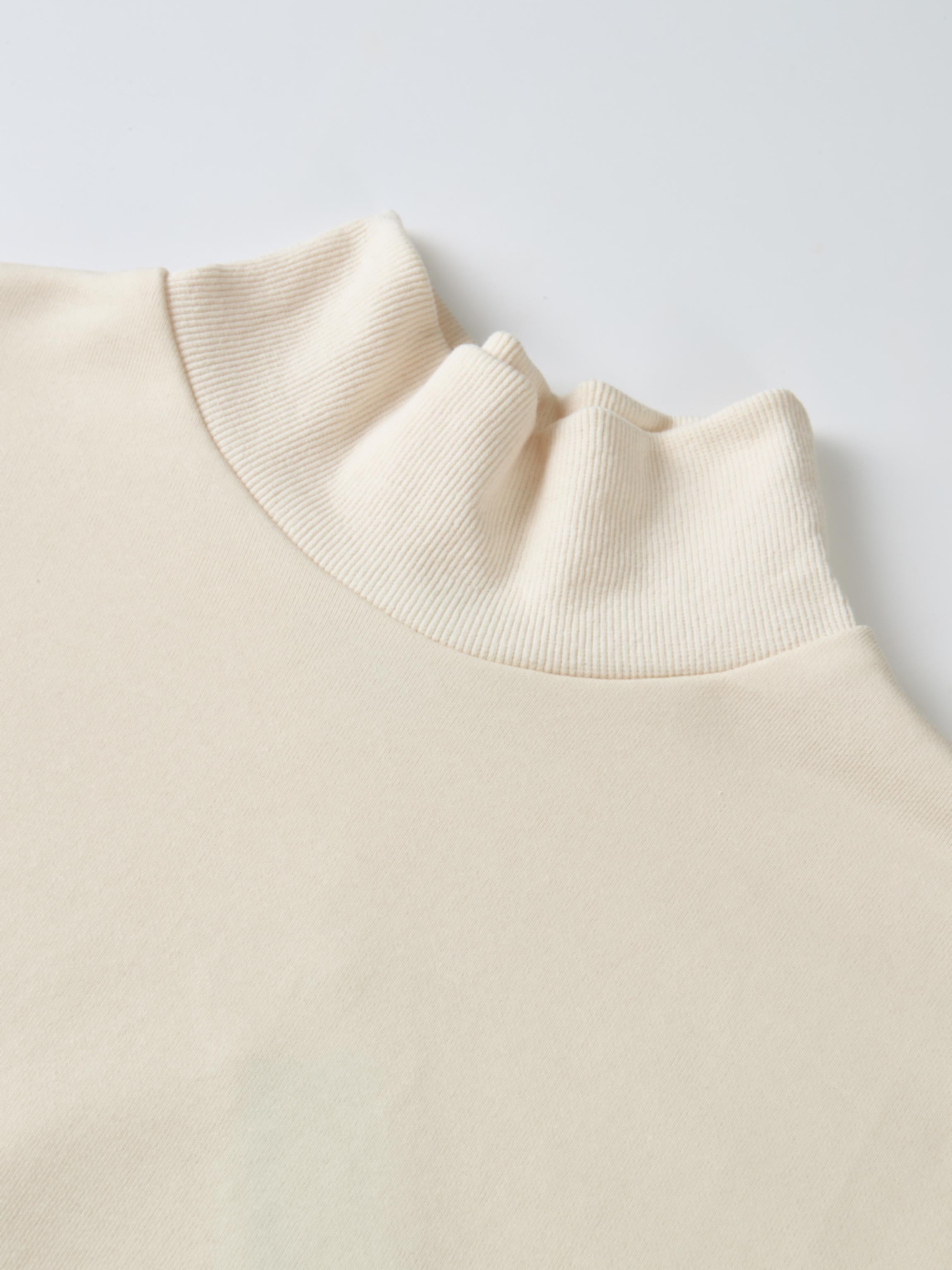 Funnel Neck Sweatshirt - Cream