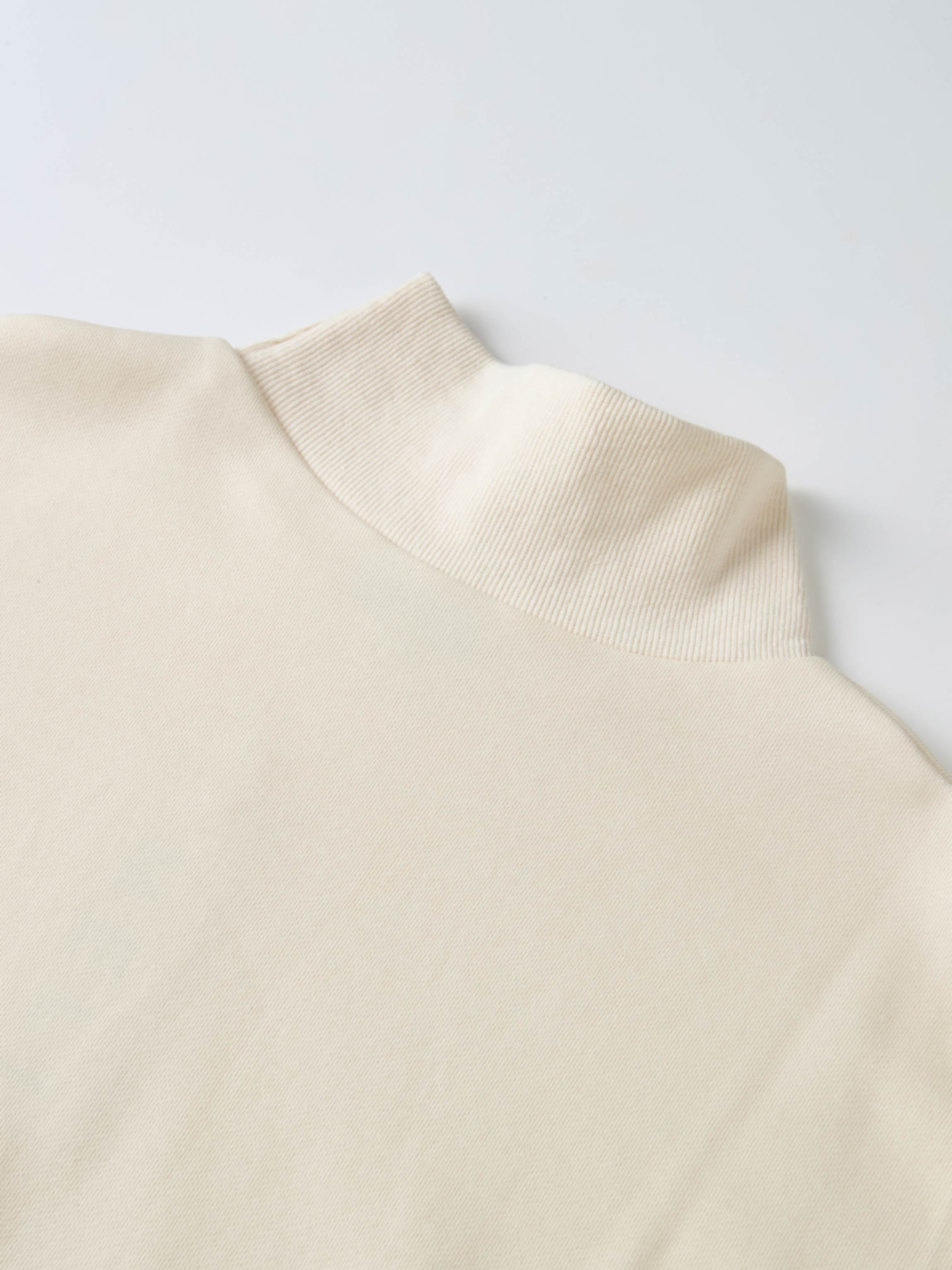 Funnel Neck Sweatshirt - Cream
