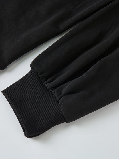 Funnel Neck Sweatshirt - Black