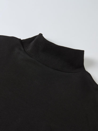 Funnel Neck Sweatshirt - Black
