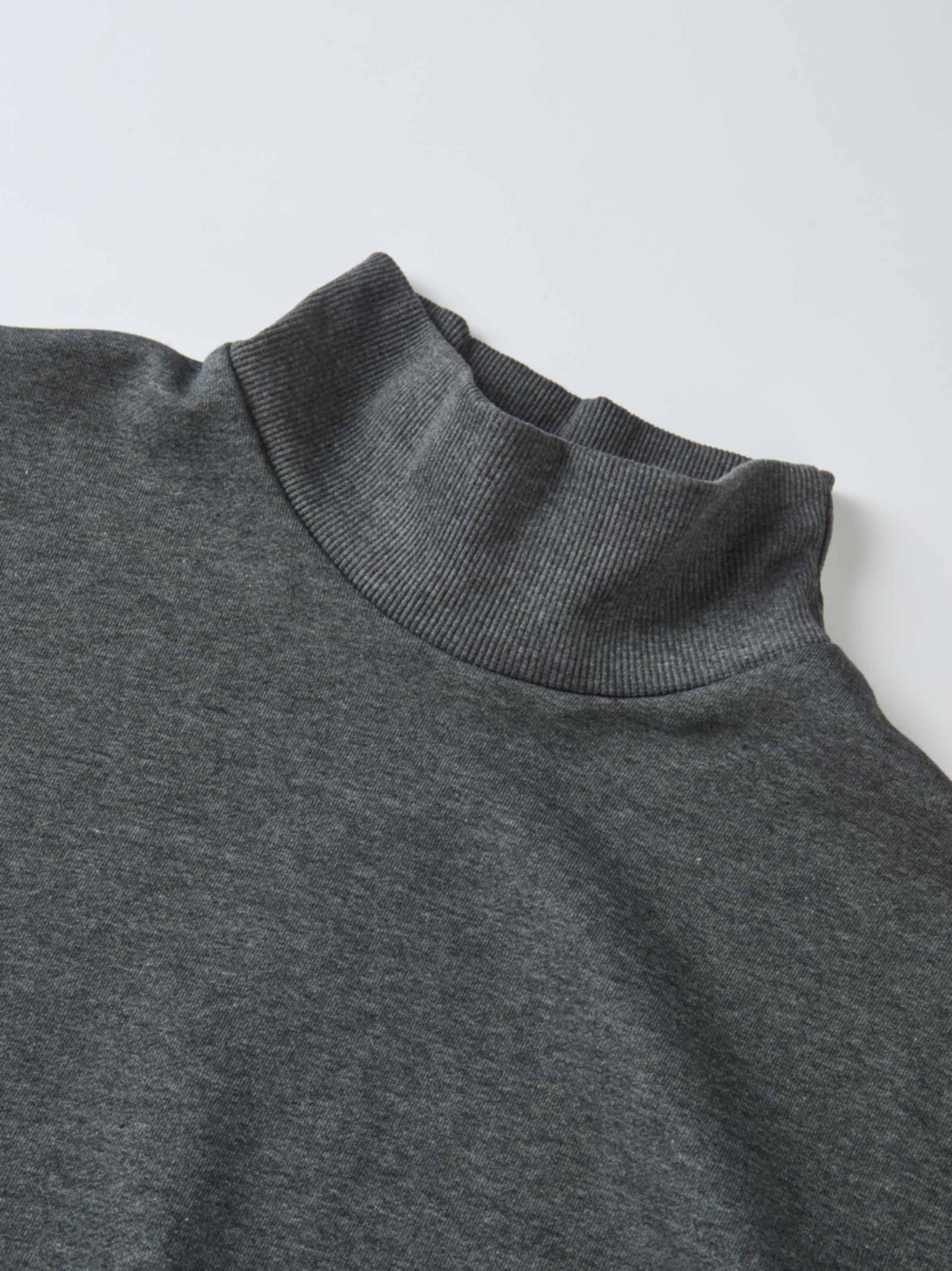 Funnel Neck Sweatshirt - Grey