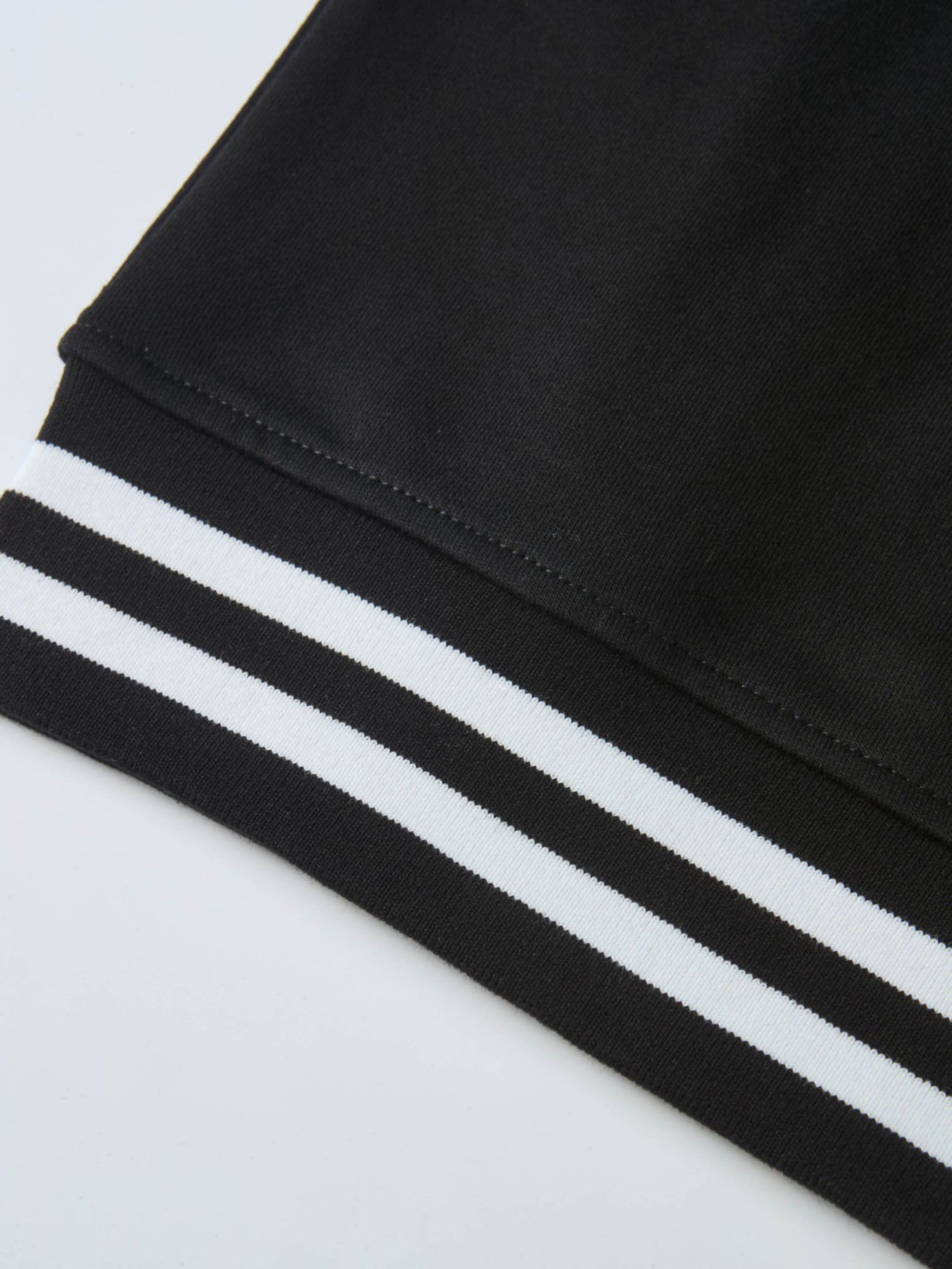 Half Zip Hoodie Sweatshirt - Black/White