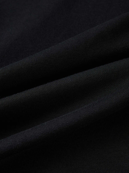 Half Zip Hoodie Sweatshirt - Black/White