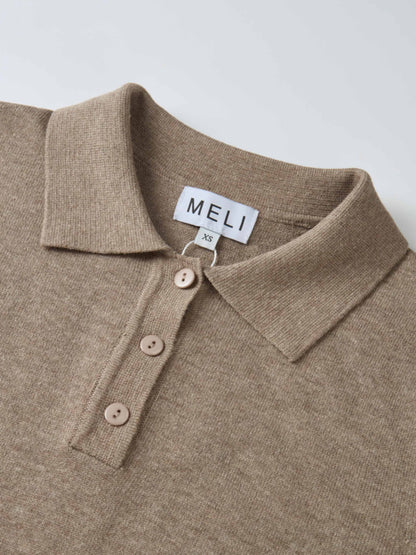 Knit Maxi Polo Dress - Camel