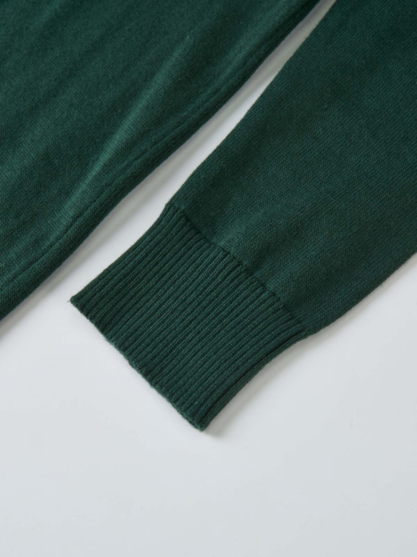 Knit Maxi Polo Dress - Green