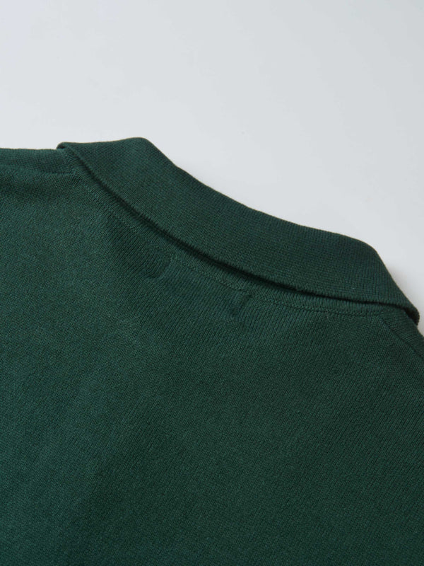 Knit Maxi Polo Dress - Green