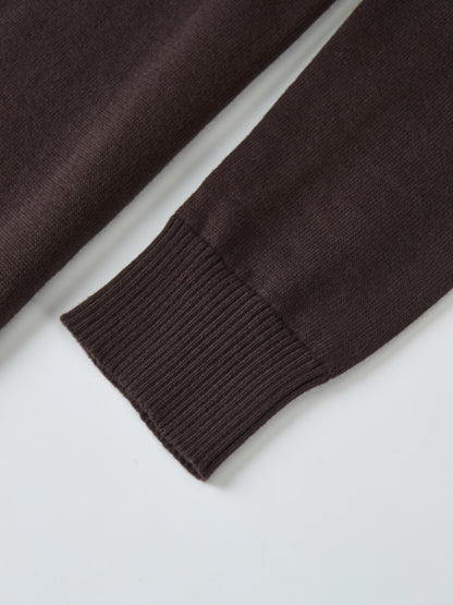 Knit Maxi Polo Dress - Brown