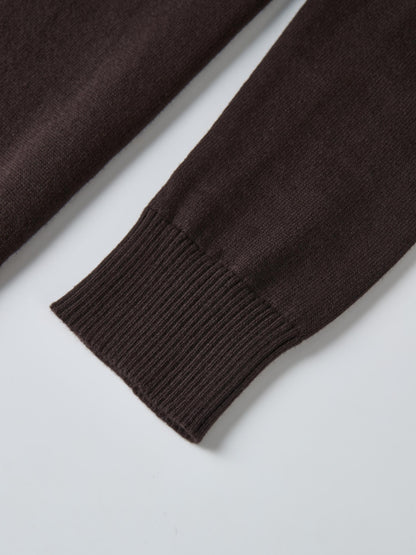 Knit Maxi Polo Dress - Brown