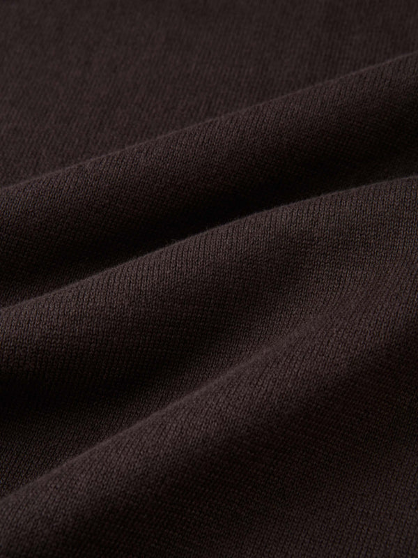 Knit Maxi Polo Dress - Brown