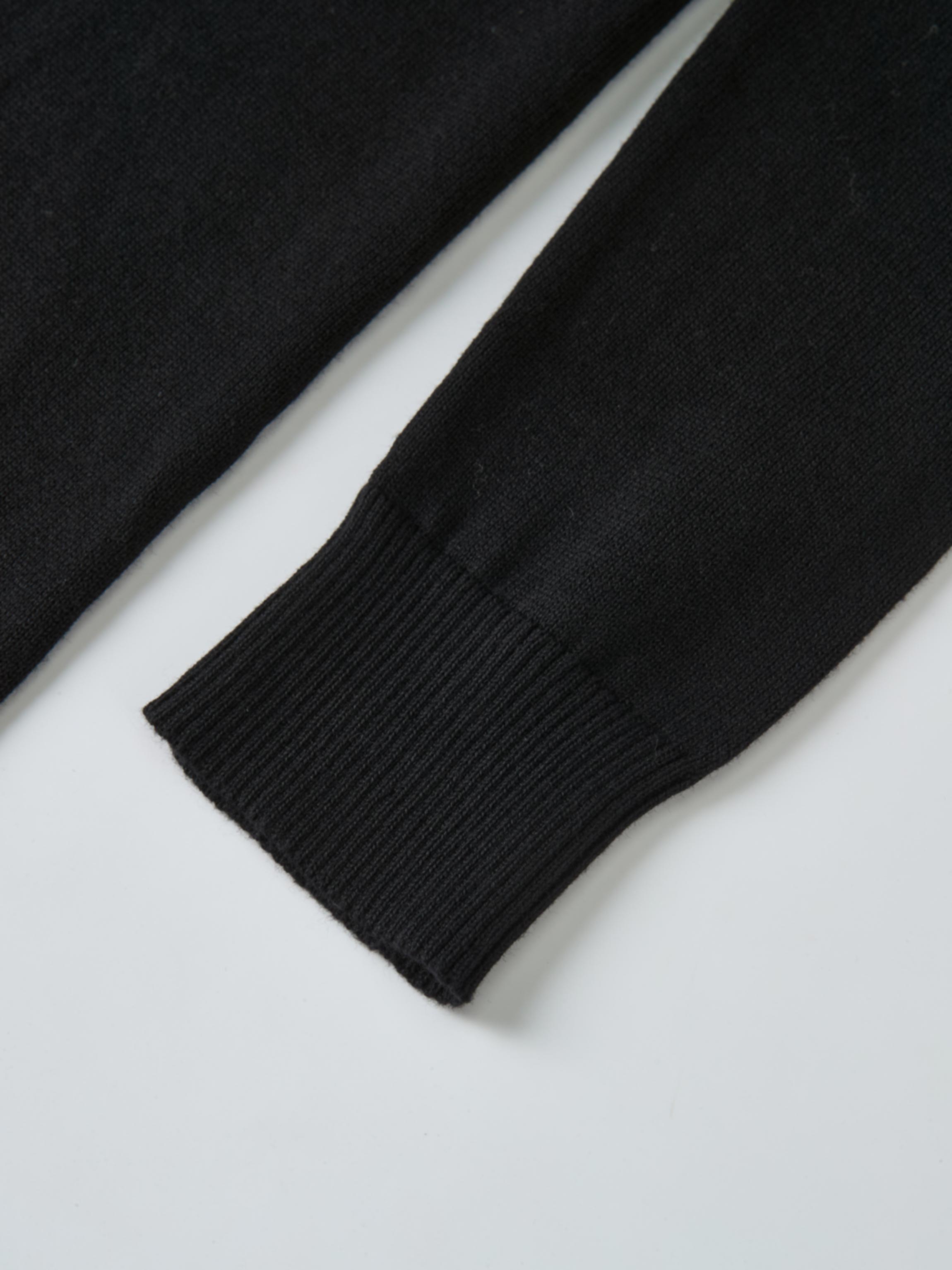 Knit Maxi Polo Dress - Black