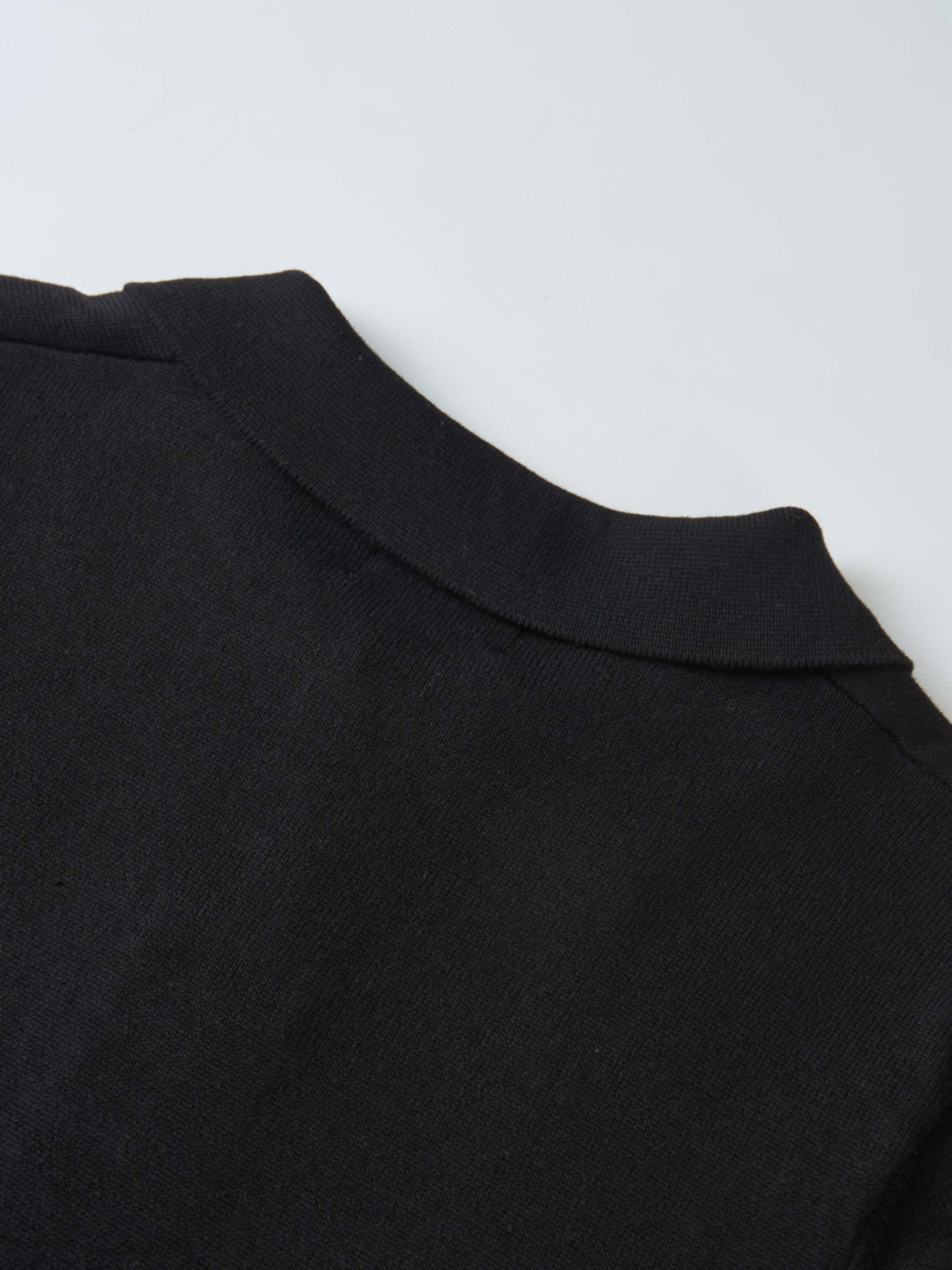 Knit Maxi Polo Dress - Black