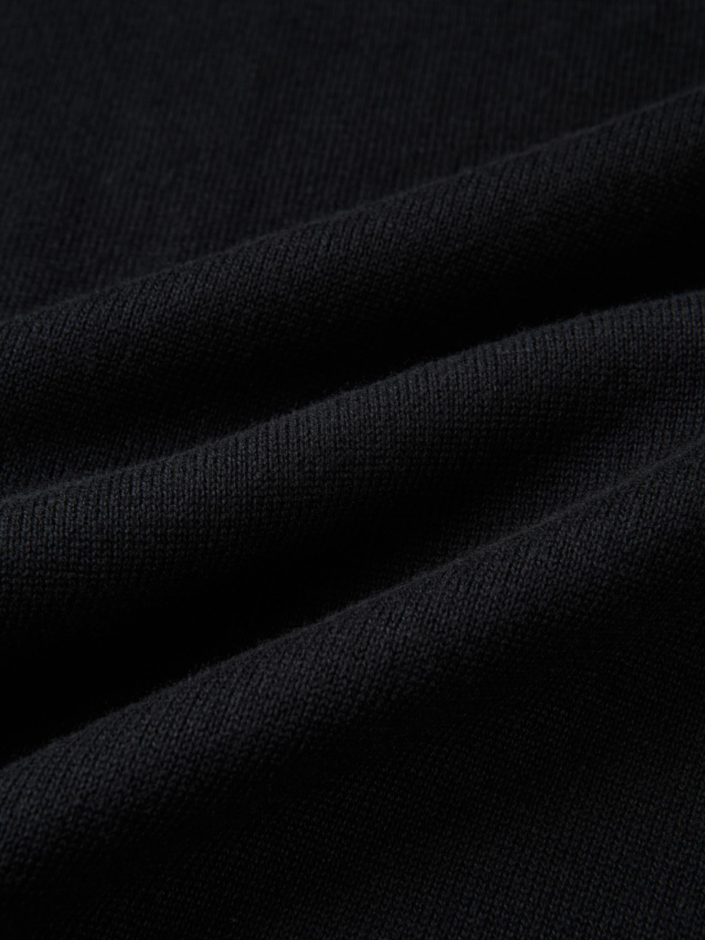 Knit Maxi Polo Dress - Black