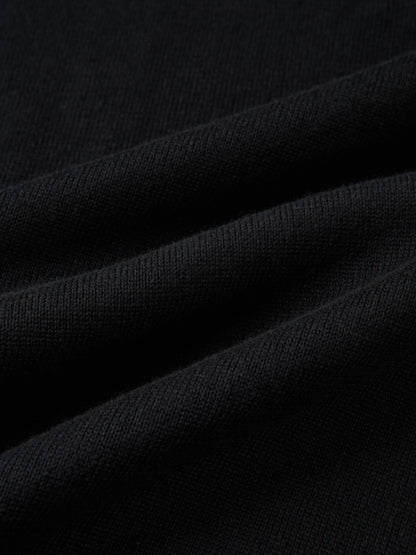 Knit Maxi Polo Dress - Black