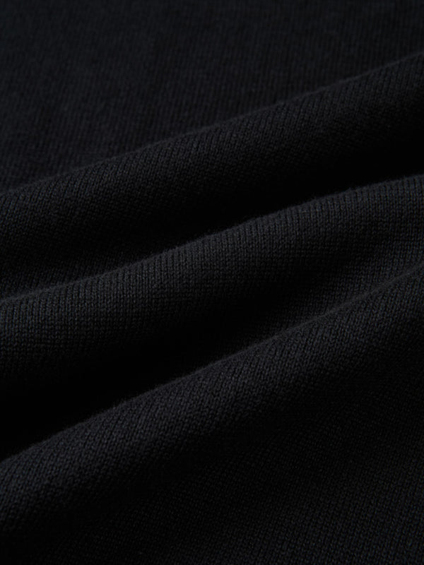 Knit Maxi Polo Dress - Black