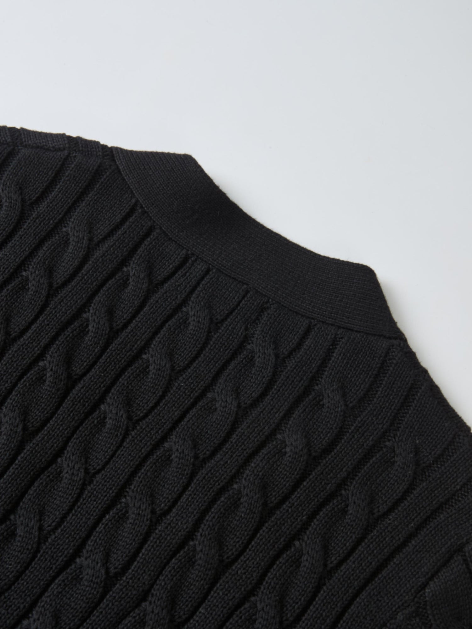 Cable Belted Long Sweater Dress - Black