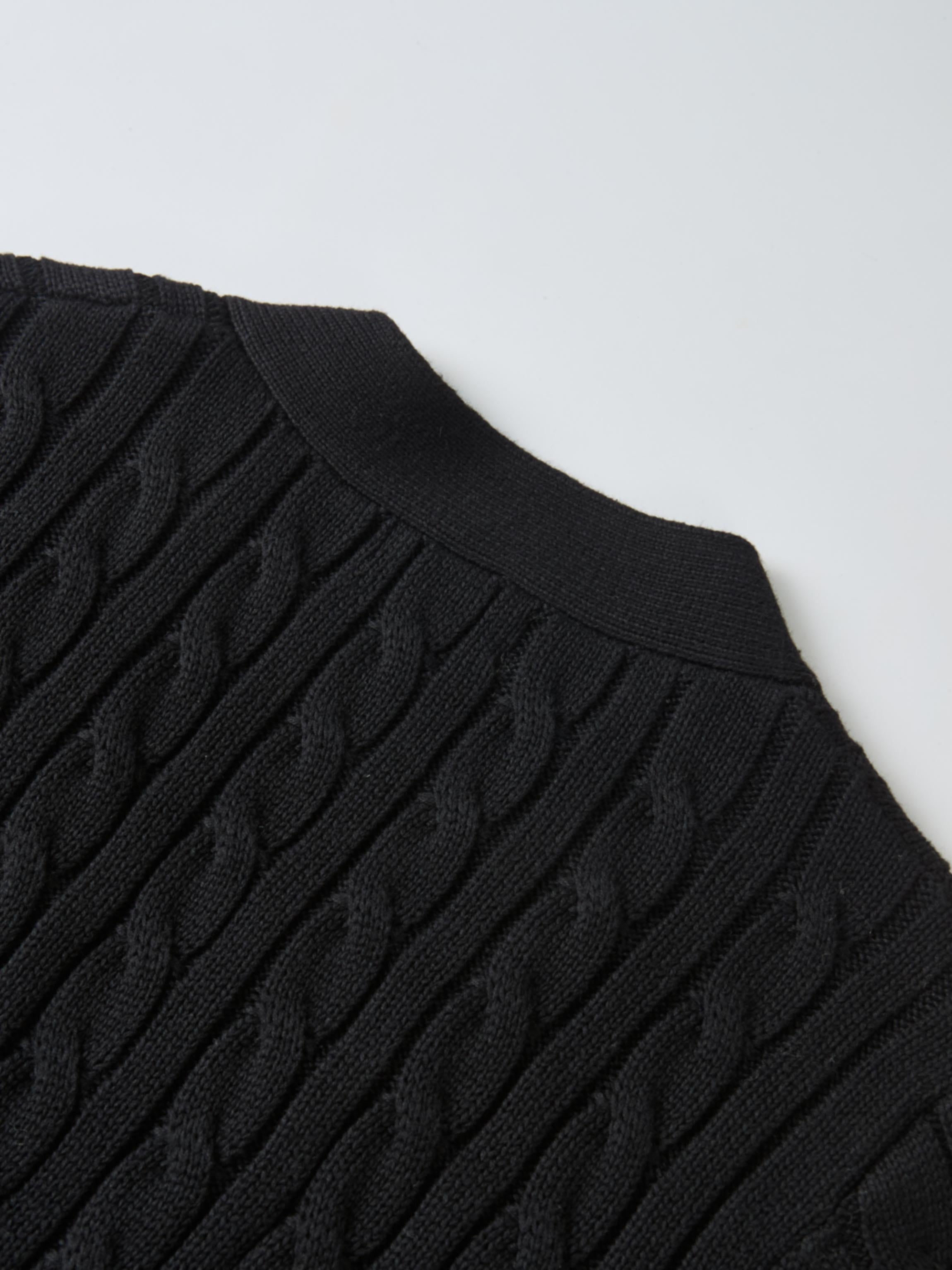 Cable Belted Long Sweater Dress - Black