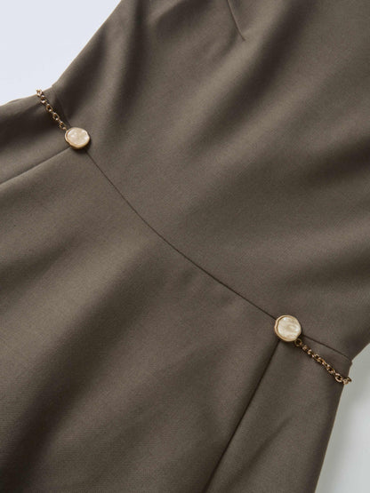 Side Chain Detail Jumper - Taupe