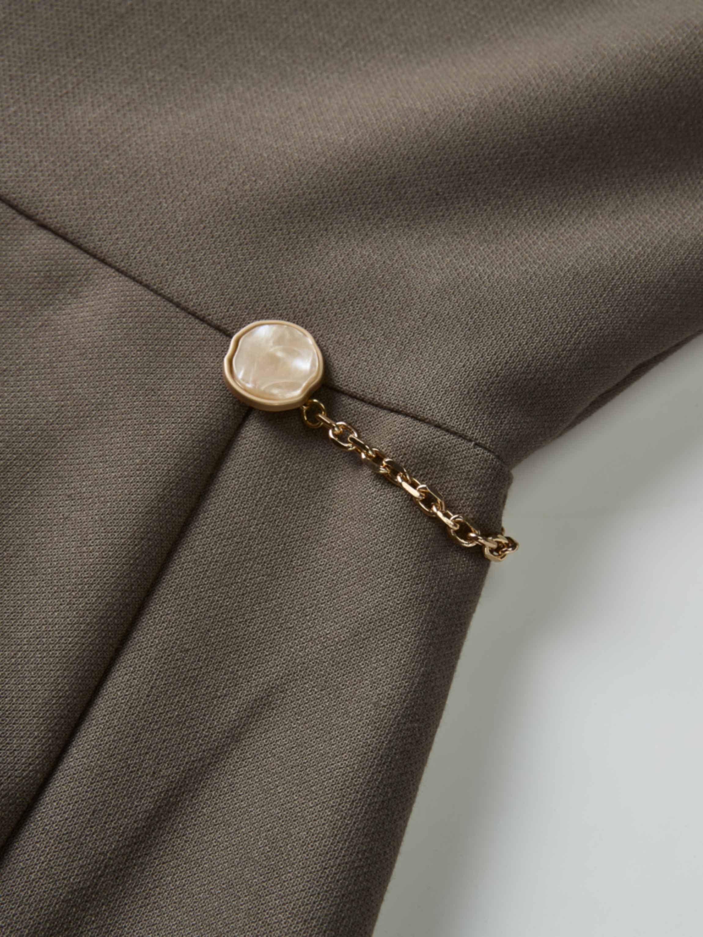 Side Chain Detail Jumper - Taupe