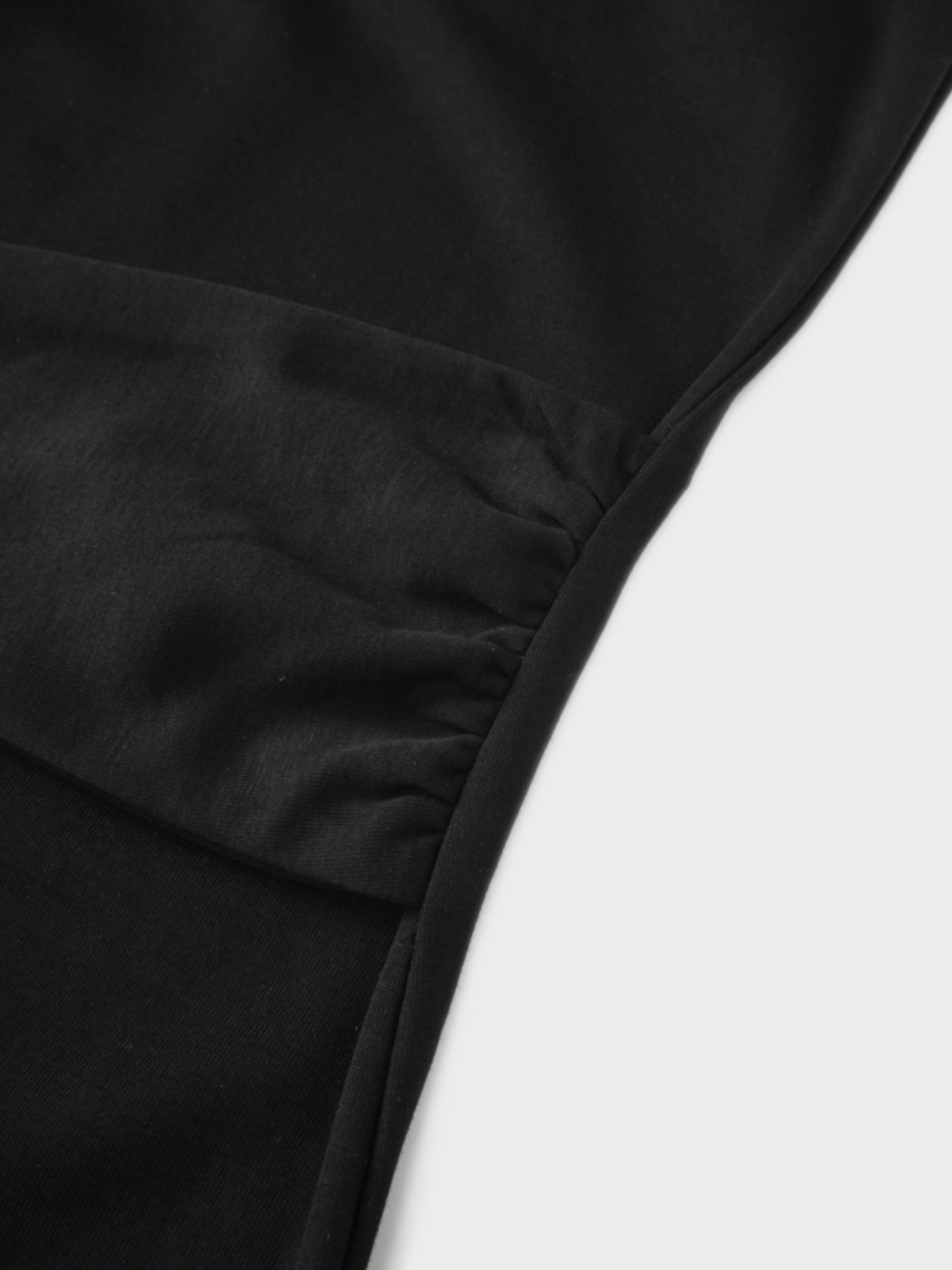 Side Tie T-Shirt Dress-Black