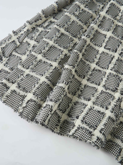 Yoke Detail Skirt - Black/White