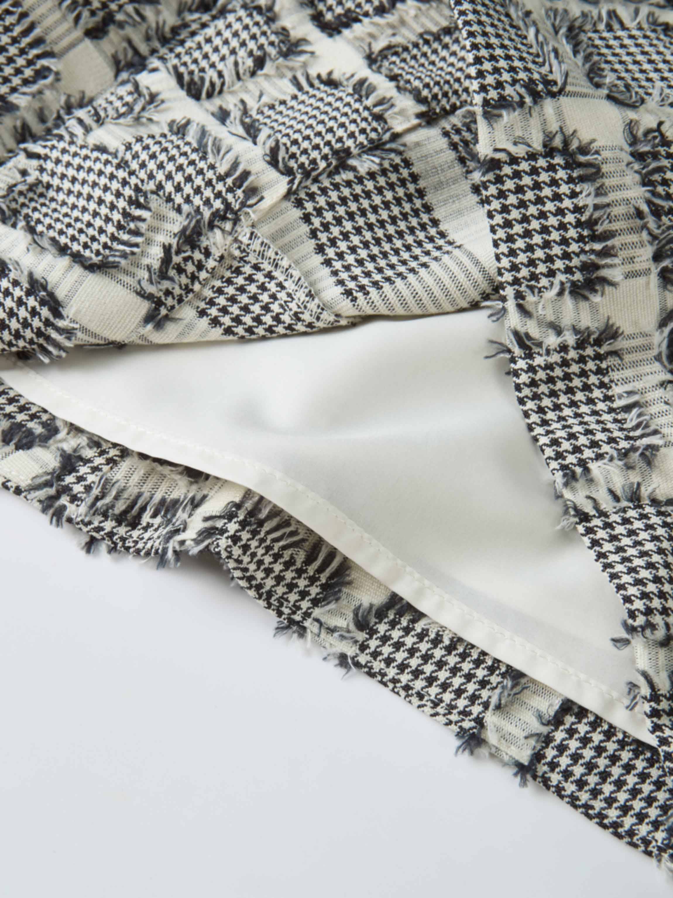 Yoke Detail Skirt - Black/White