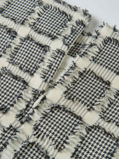 Yoke Detail Skirt - Black/White