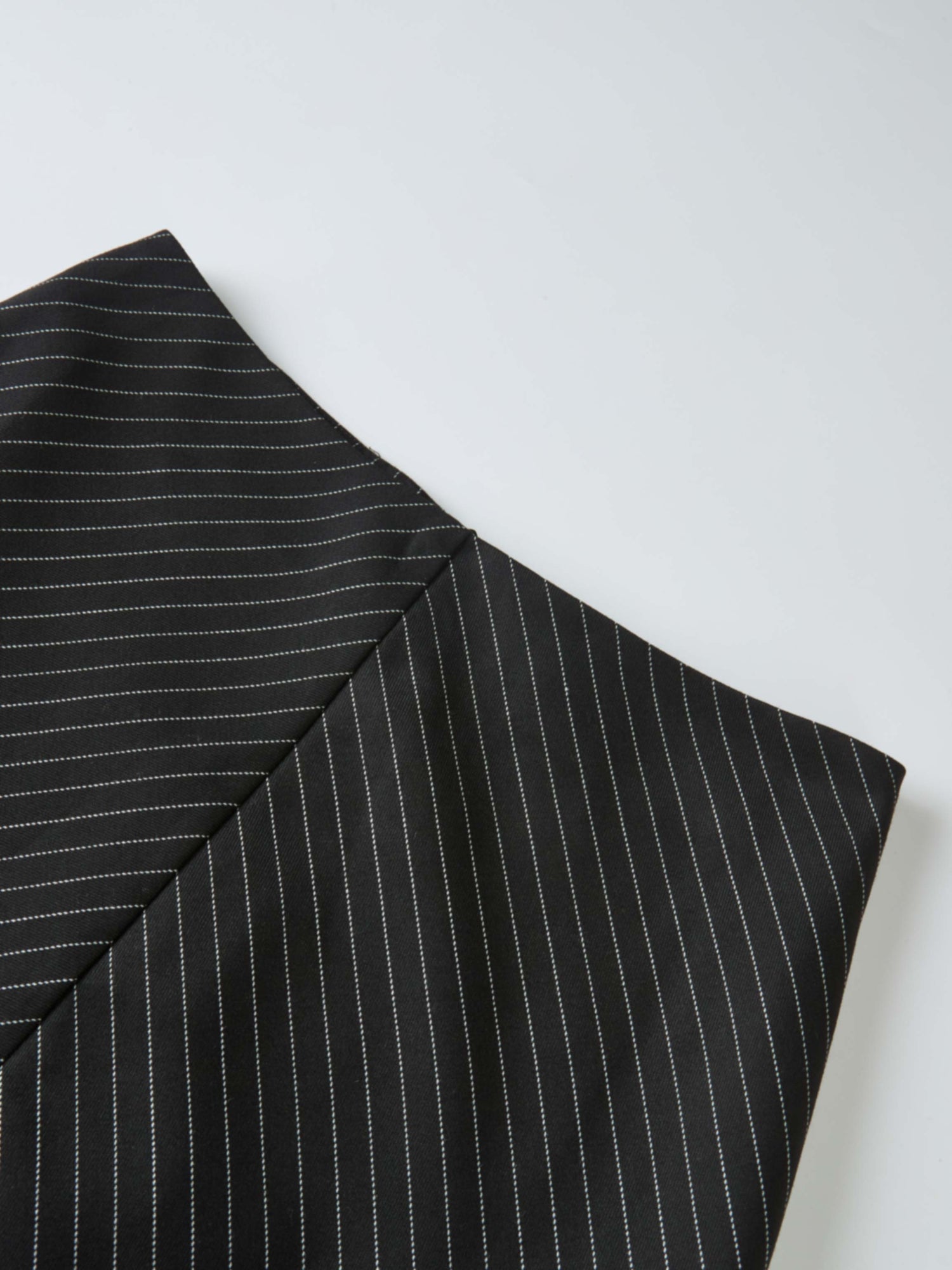 Pinstripe A-Line Skirt - Black Pinstripe