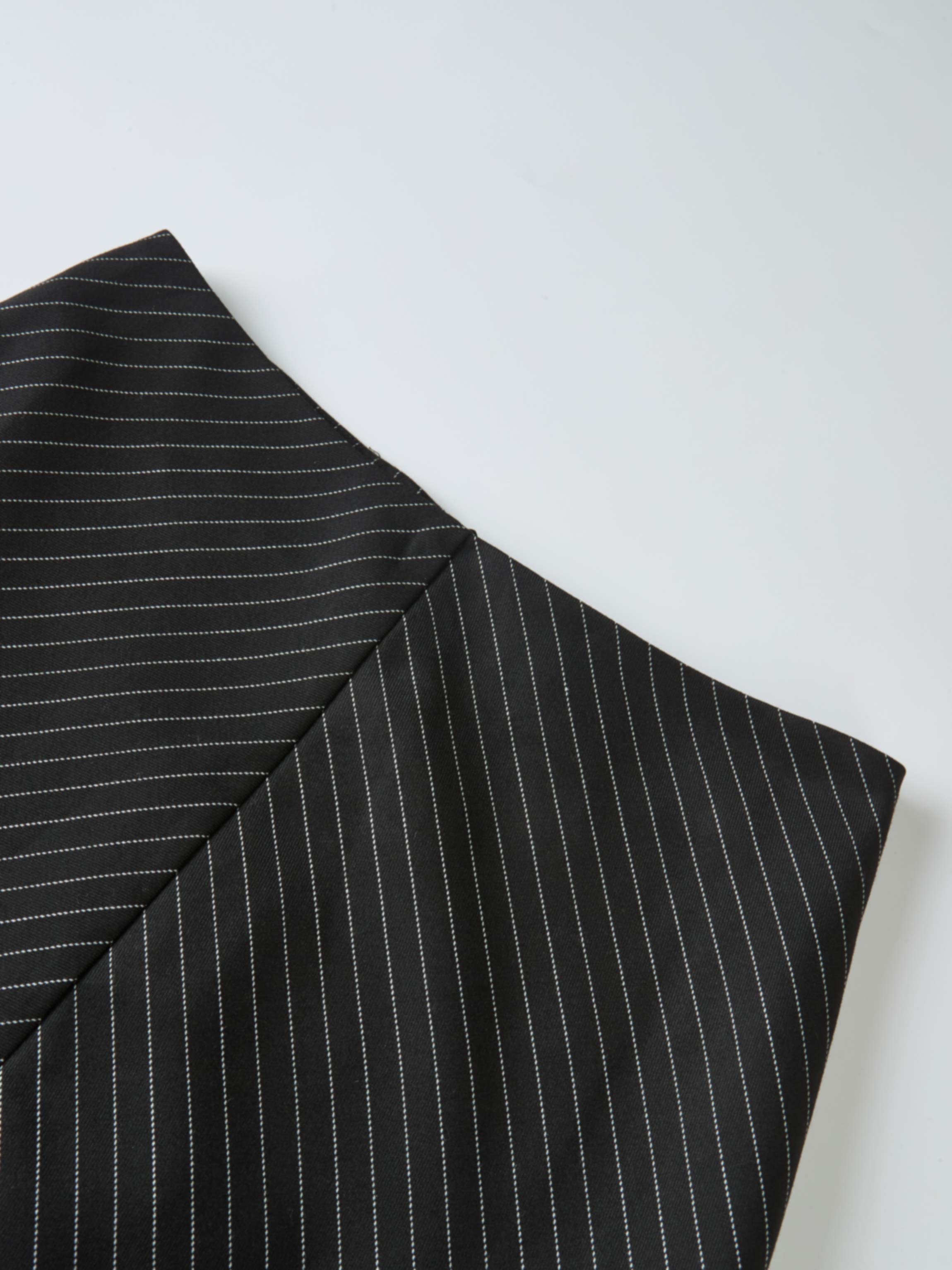 Pinstripe A-Line Skirt - Black Pinstripe