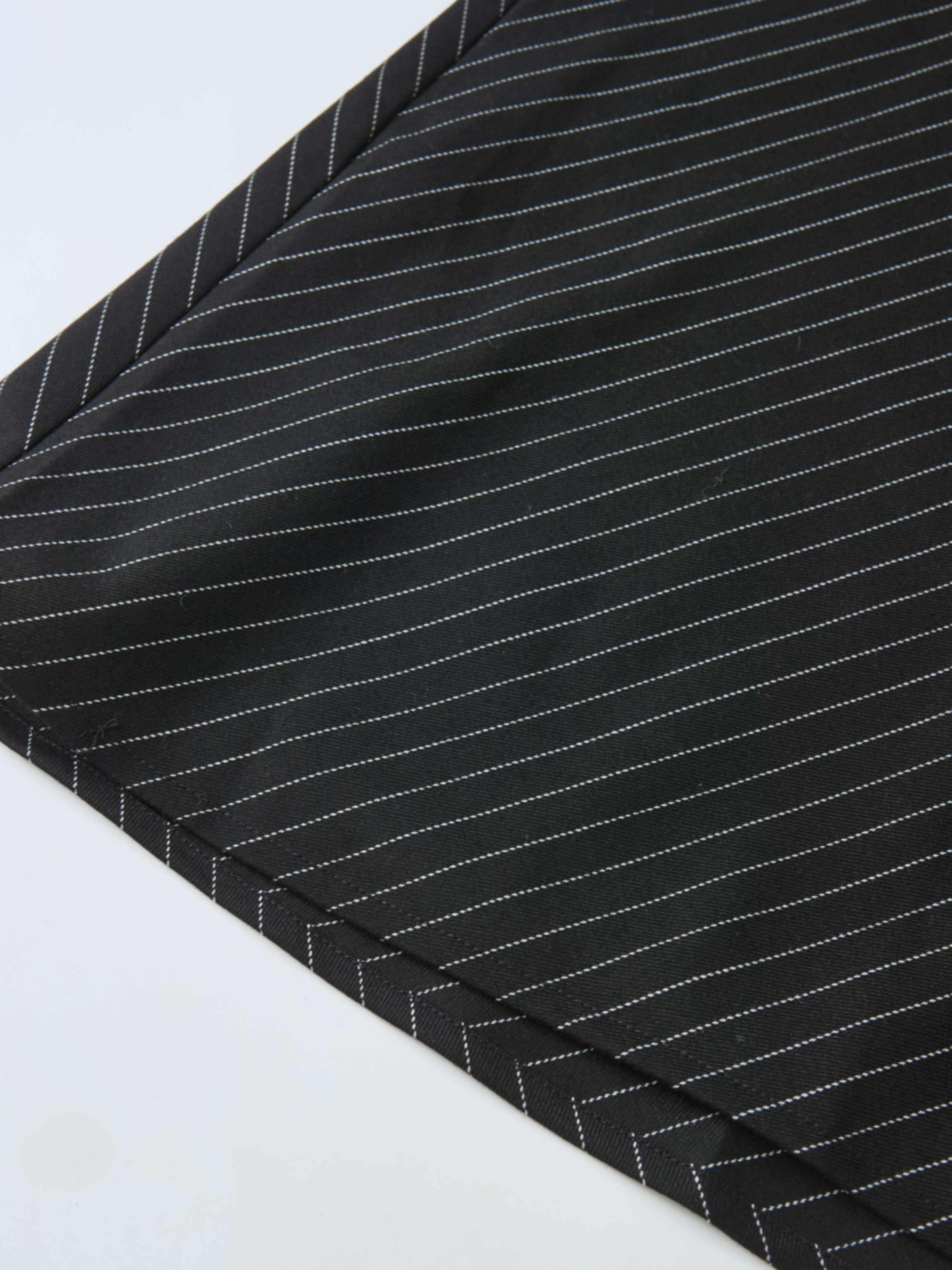 Pinstripe A-Line Skirt - Black Pinstripe
