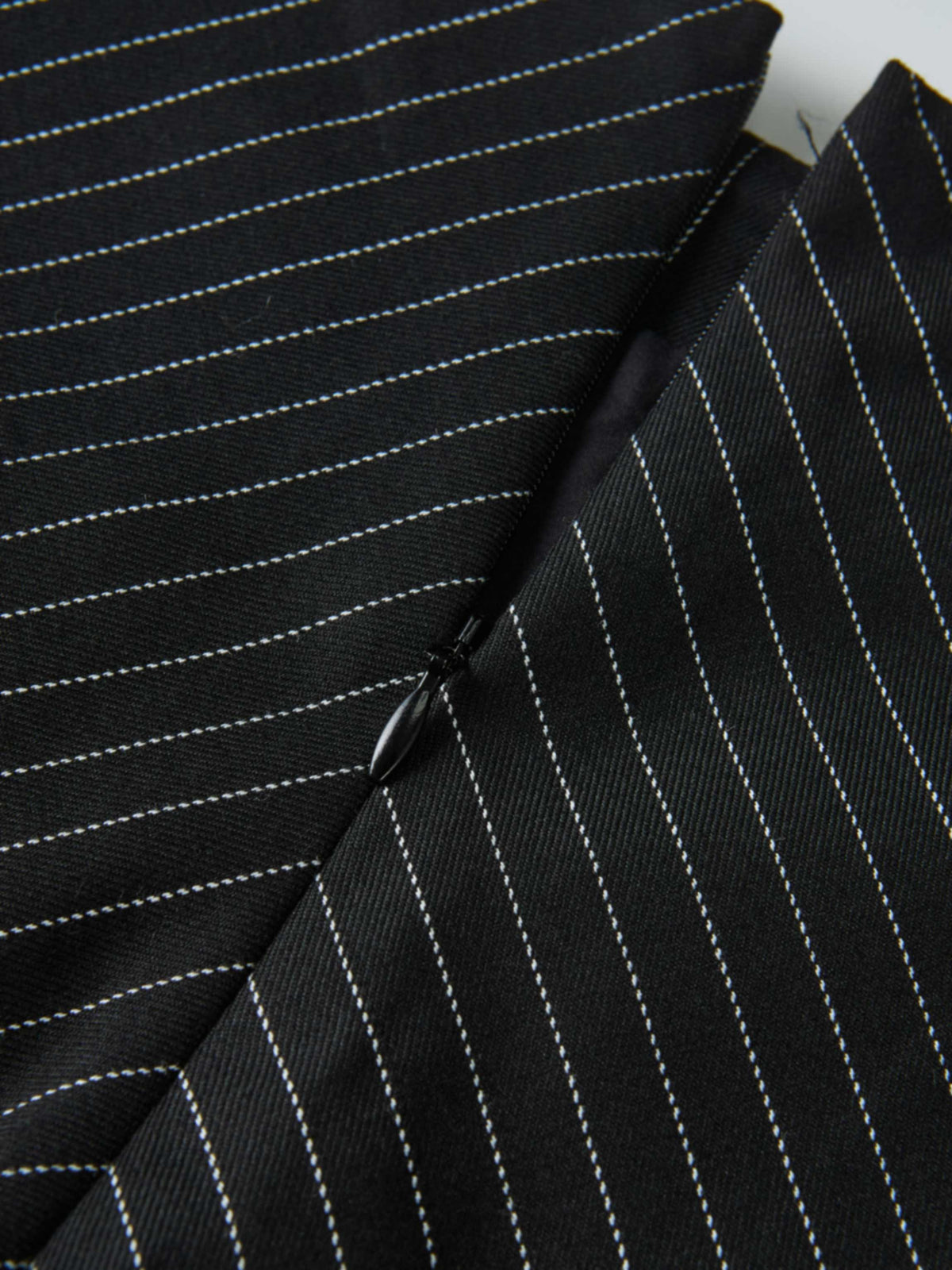 Pinstripe A-Line Skirt - Black Pinstripe