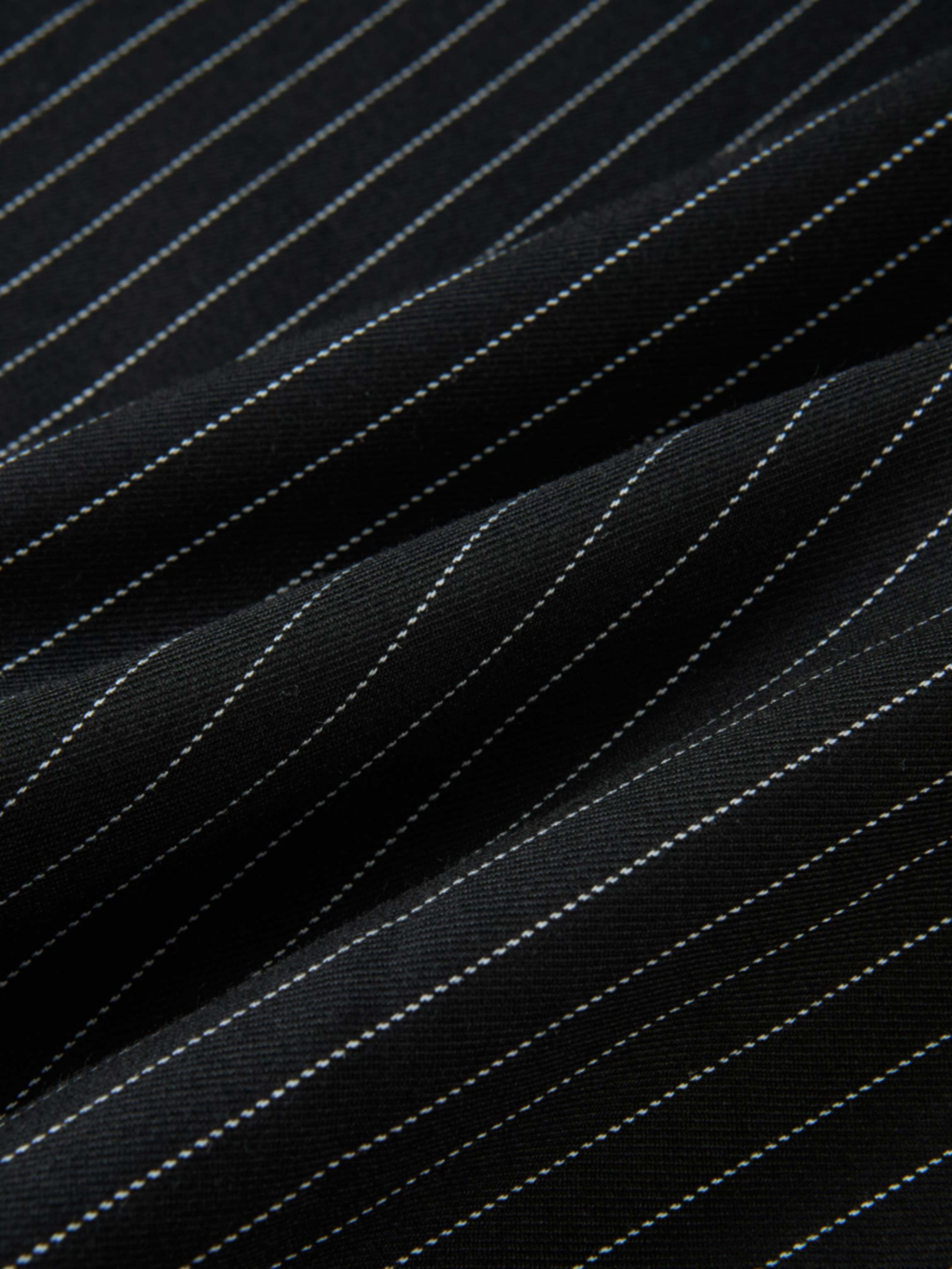 Pinstripe A-Line Skirt - Black Pinstripe