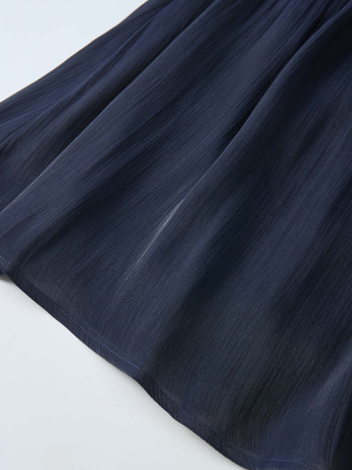 Pointed Yoke Shimmer Skirt - Navy