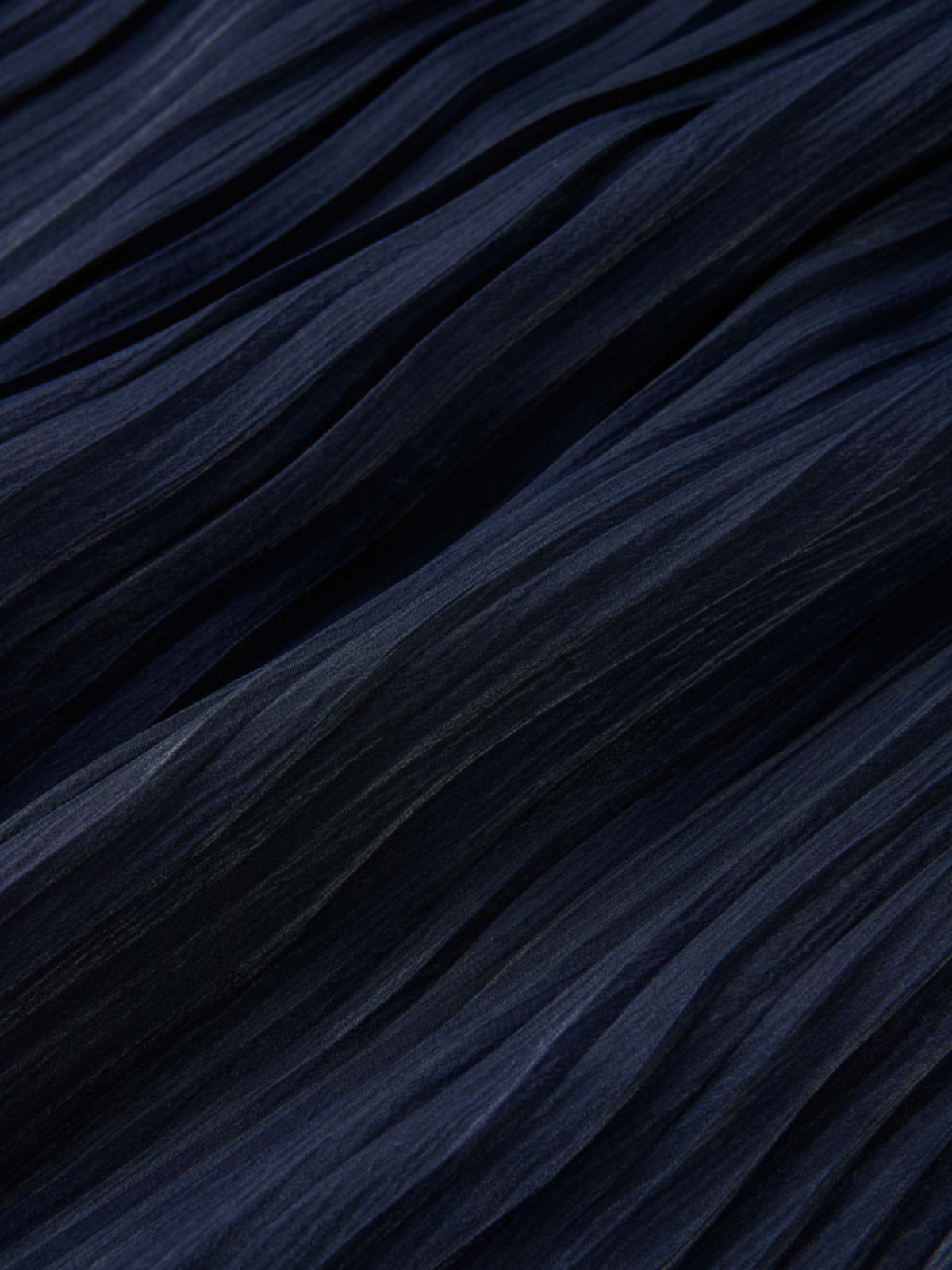 Pointed Yoke Shimmer Skirt - Navy