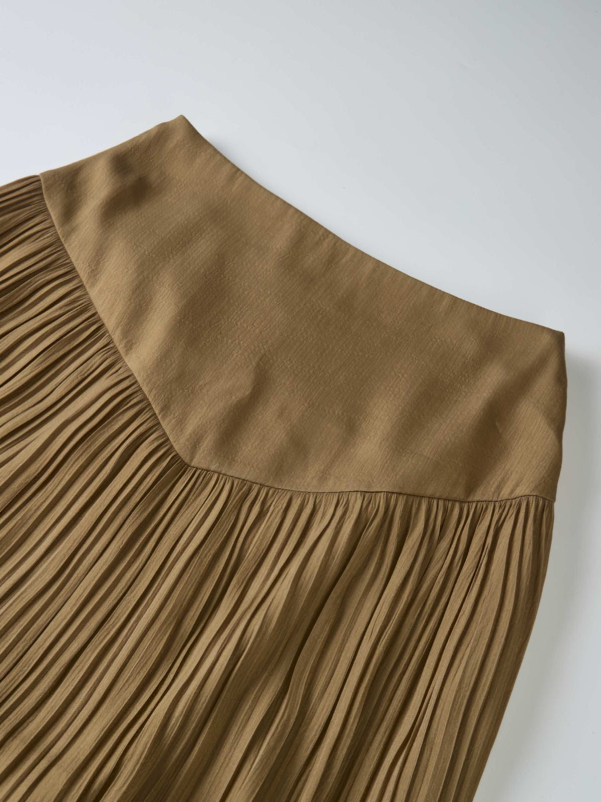 Pointed Yoke Shimmer Skirt - Bronze