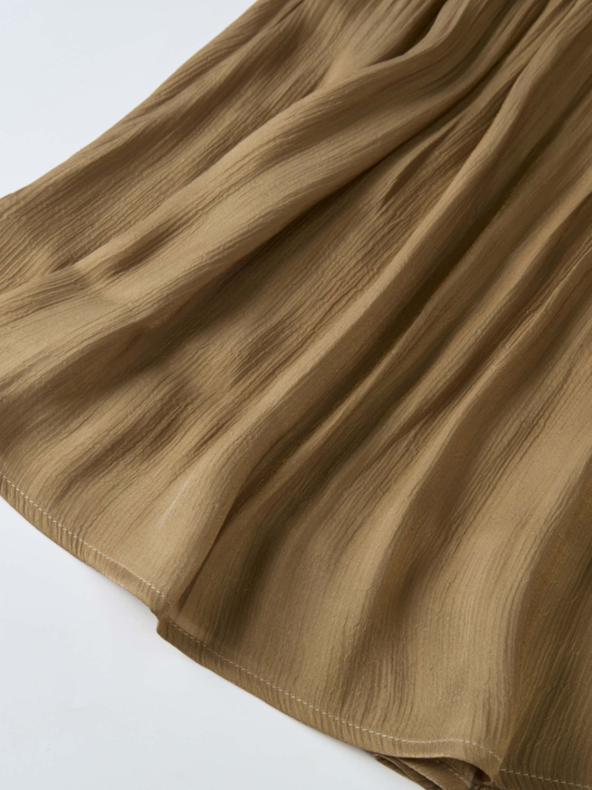 Pointed Yoke Shimmer Skirt - Bronze