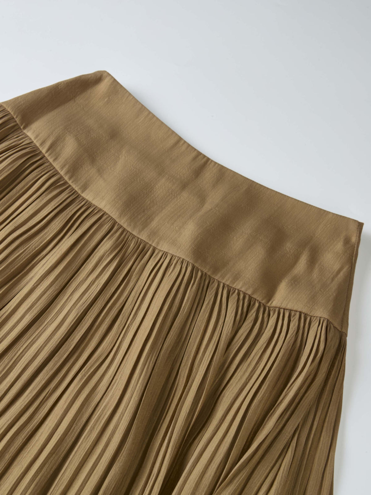 Pointed Yoke Shimmer Skirt - Bronze