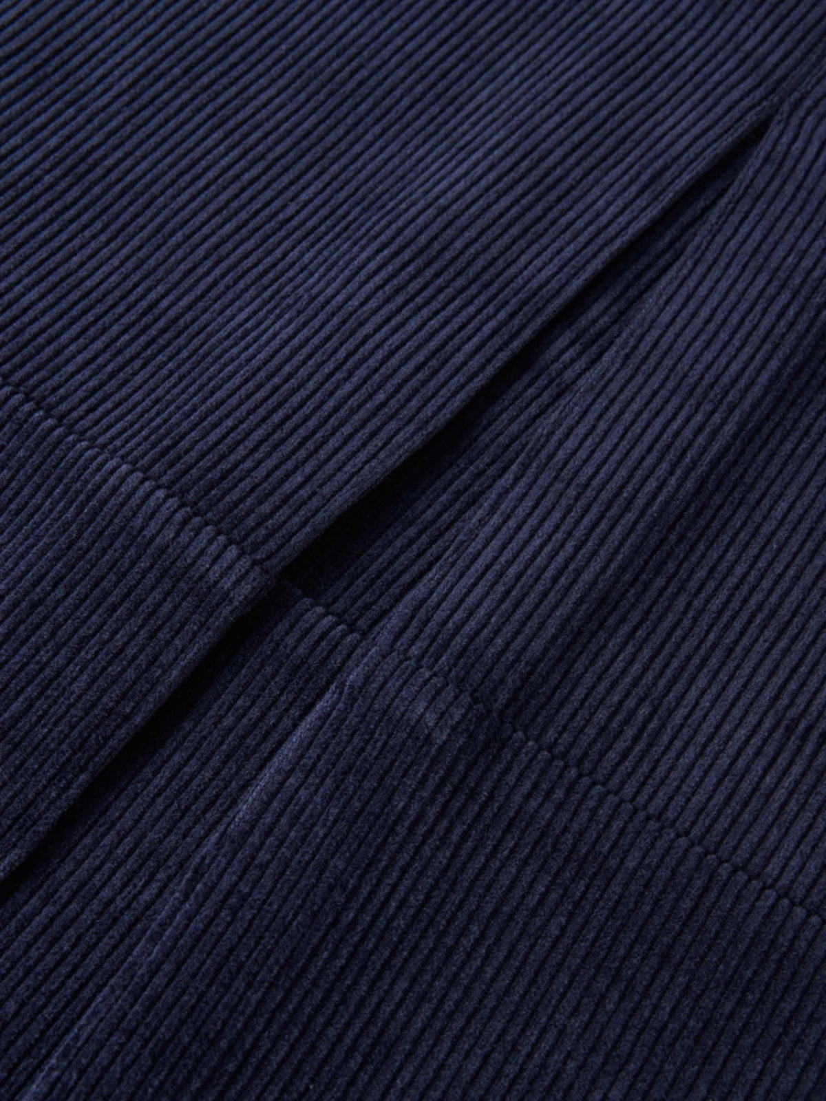 Corduroy Front Pleat Skirt - Navy