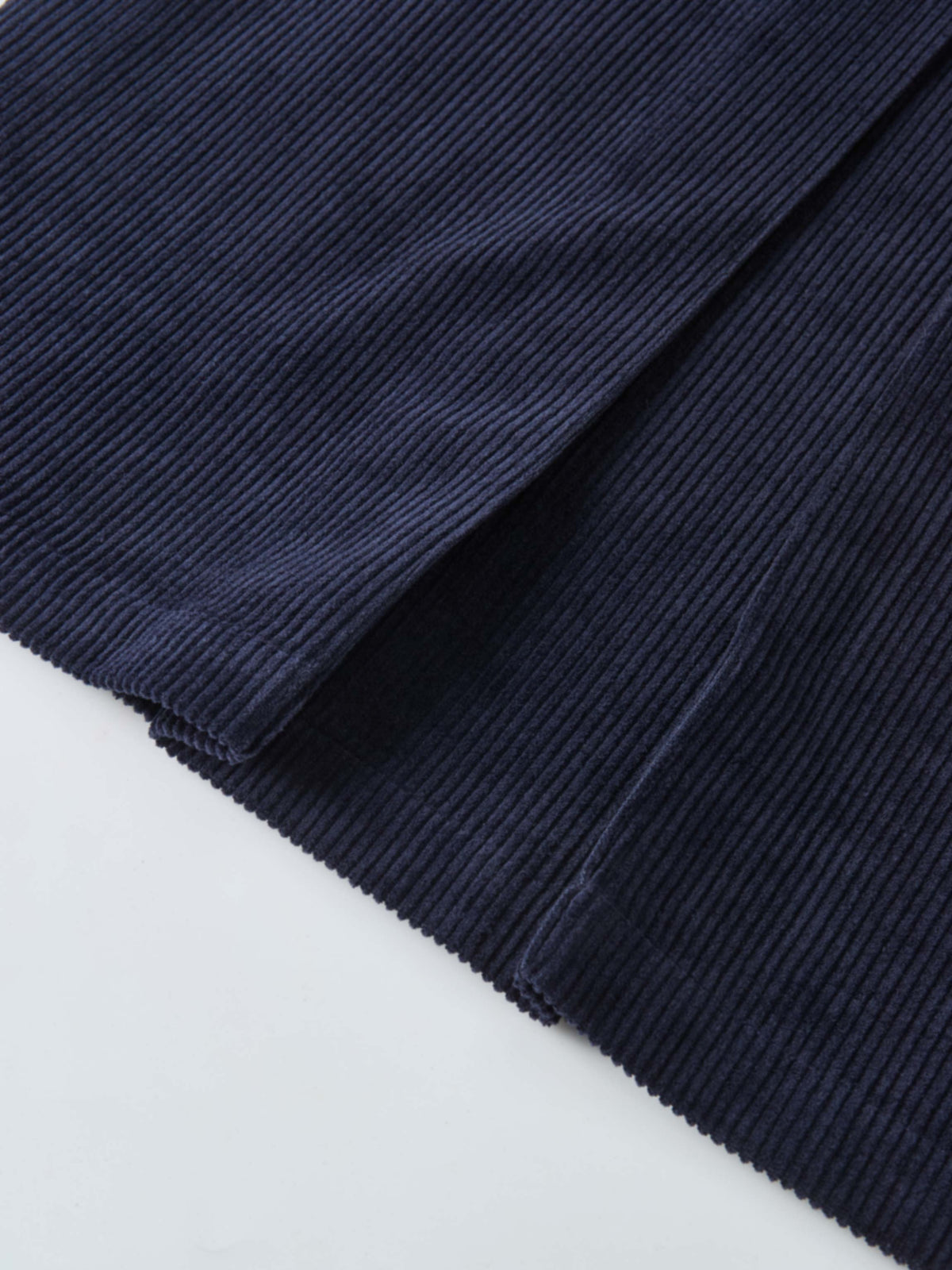 Corduroy Front Pleat Skirt - Navy