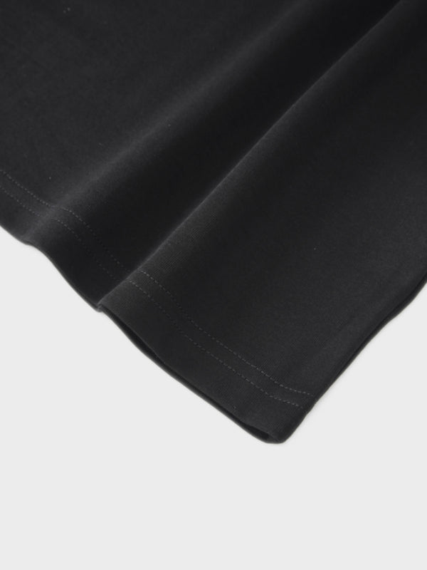 Side Tie T-Shirt Dress-Black