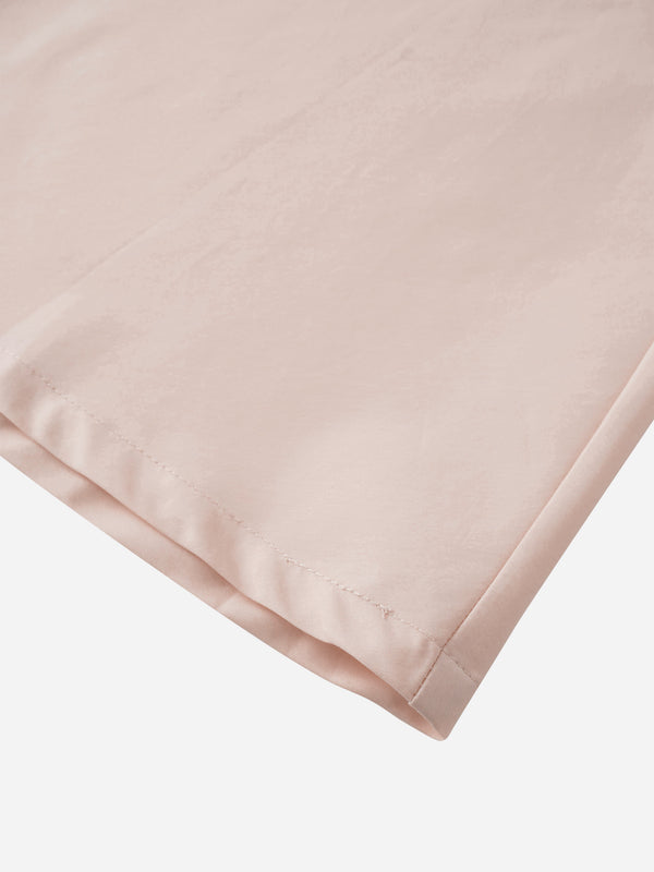 Elastic Back Maxi Cotton Blend Skirt-Bone