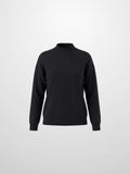 Thin Knit Center Cable Sweater - Black