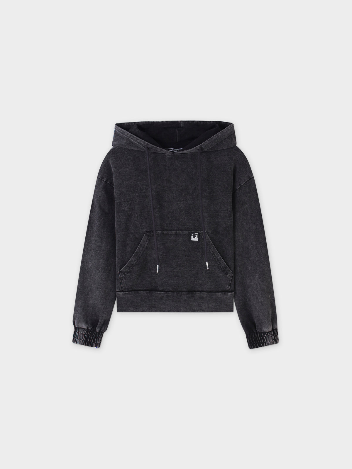 SLOUCHED HOODIE-WASHED BLACK