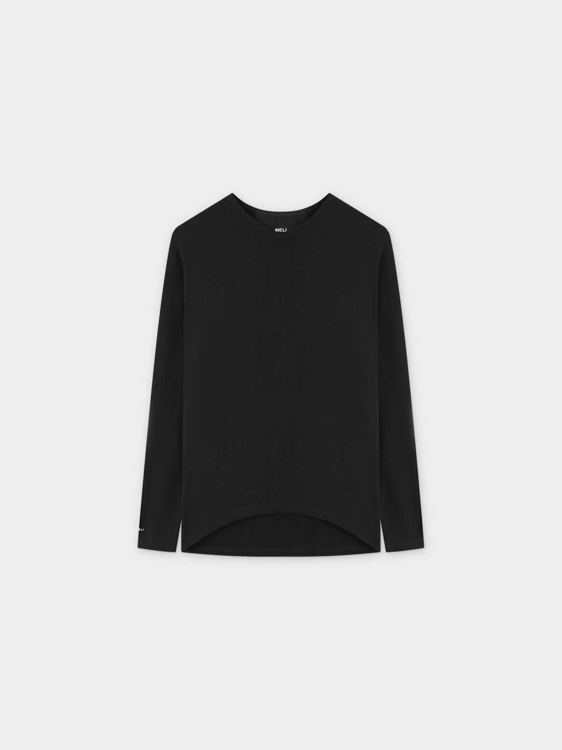 CAMISETA RIB DOLMAN V-NEGRO