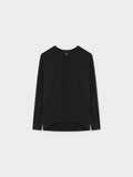 RIB DOLMAN V TEE-BLACK