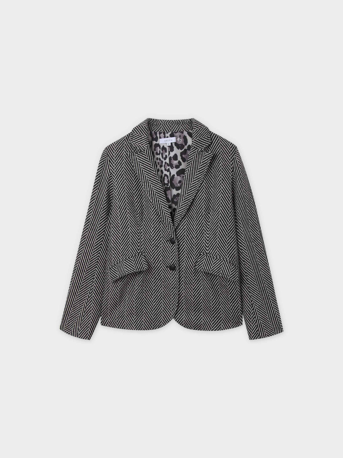 Fitted Blazer-Black/White