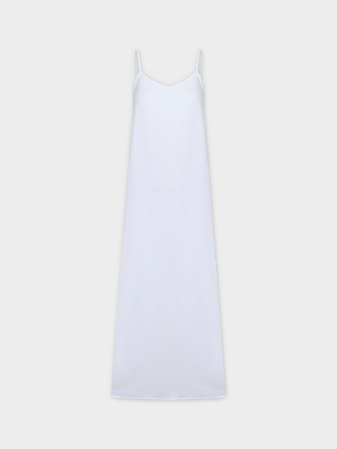 Linen Slip Dress-White