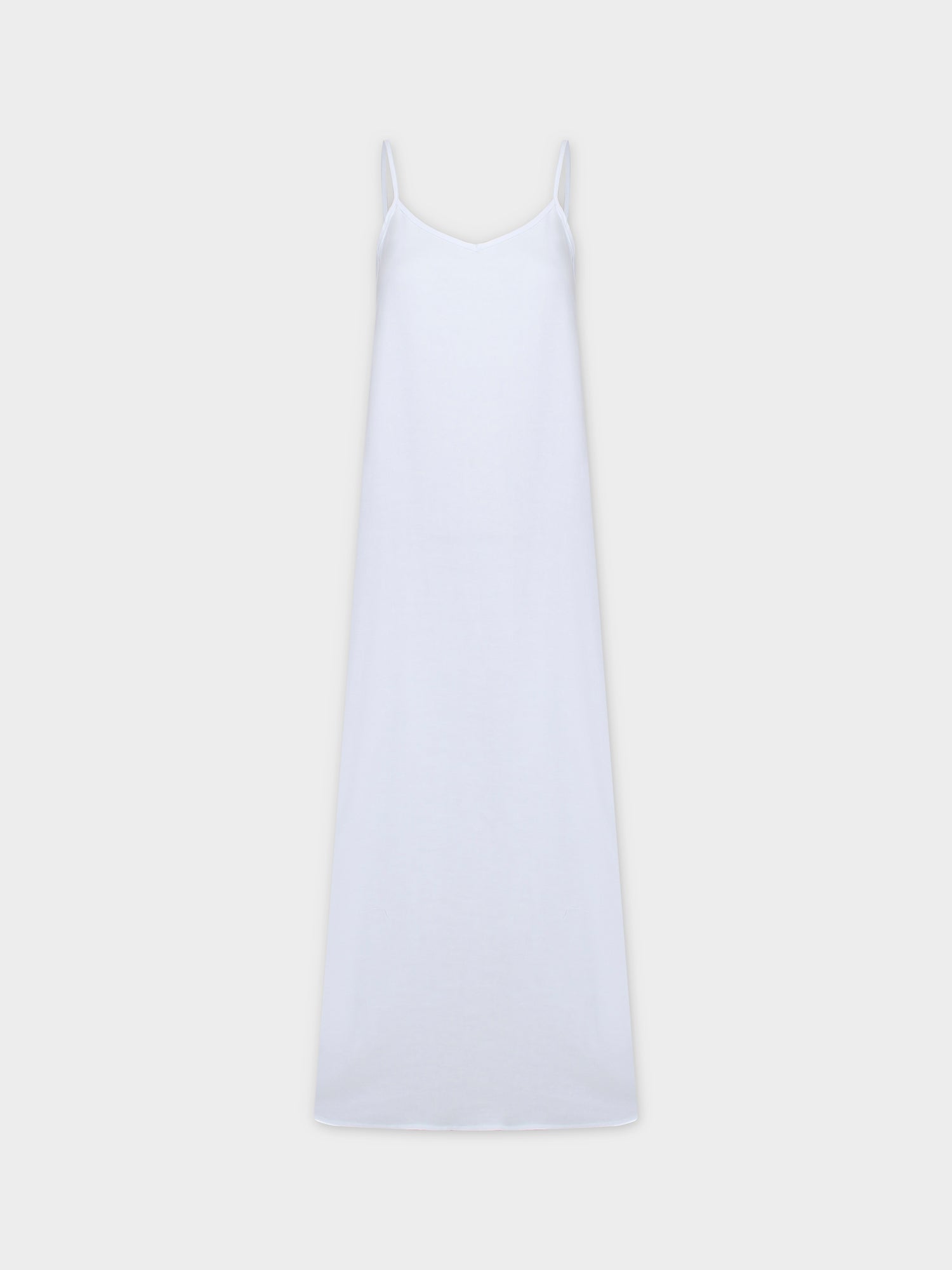 Linen Slip Dress-White