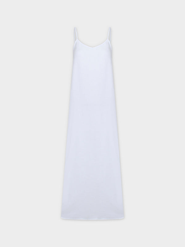 Linen Slip Dress-White