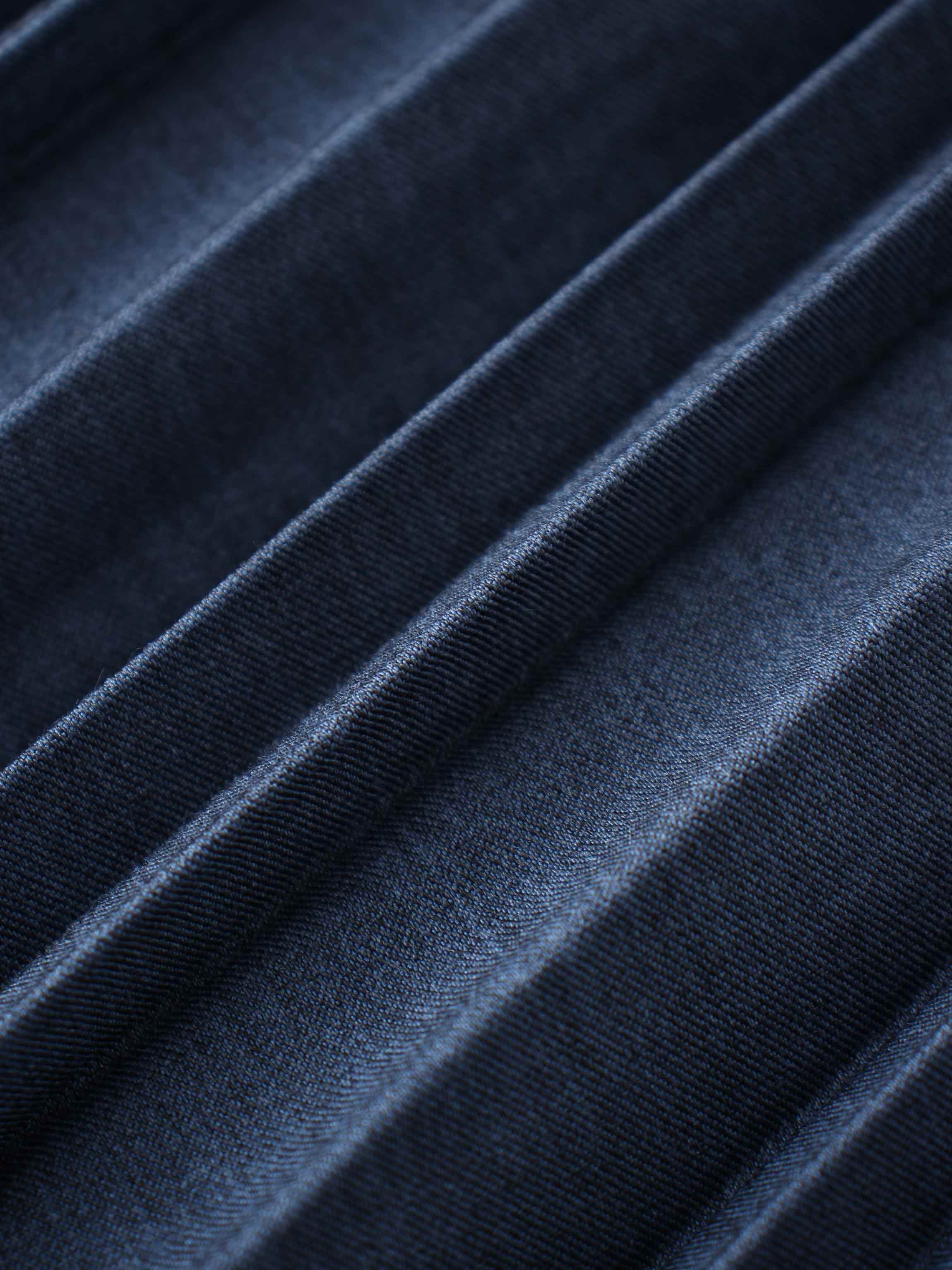Mix Pleat Skirt-Dark Blue Denim