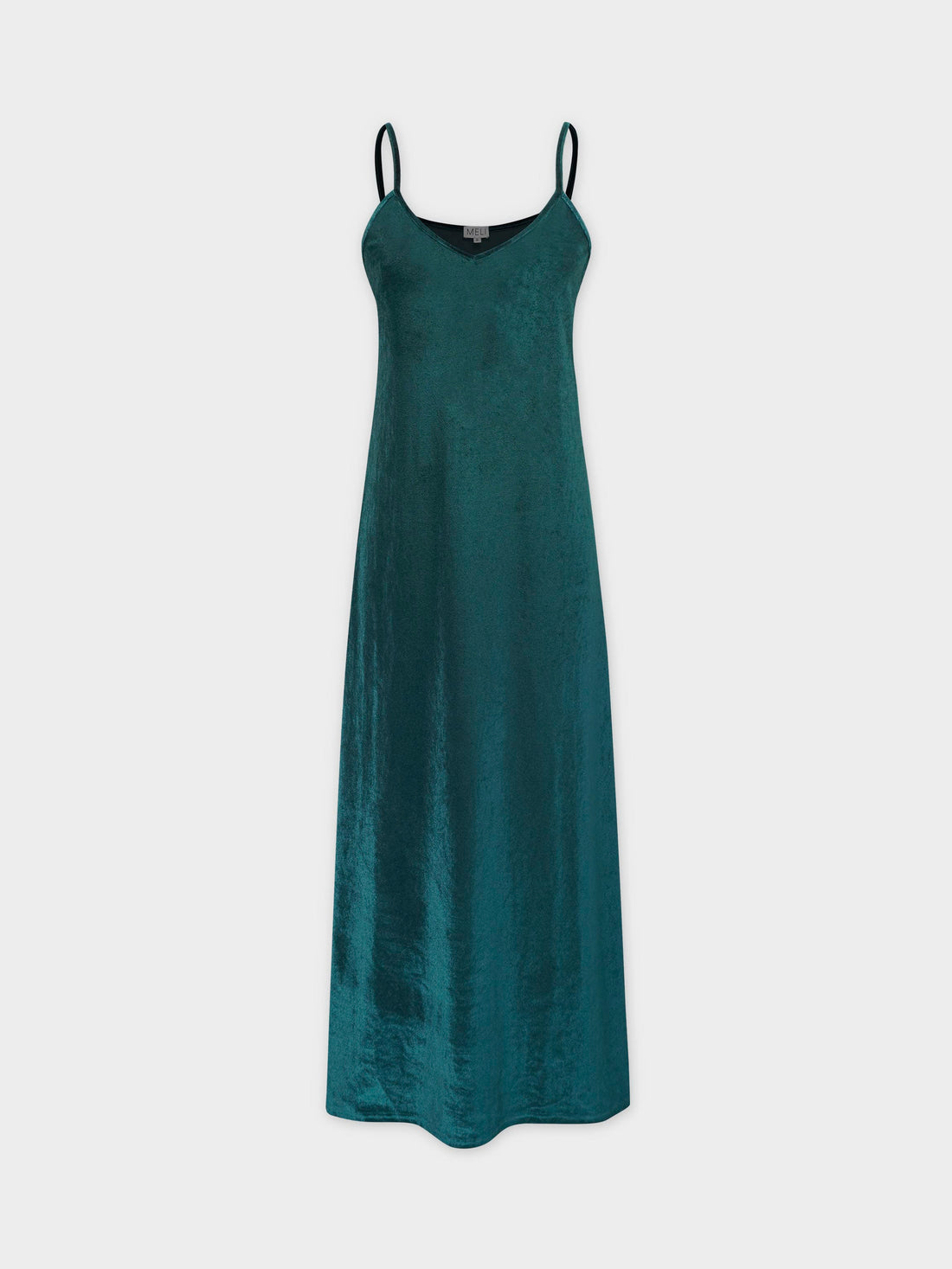 Velour Slip Dress - Emerald Green